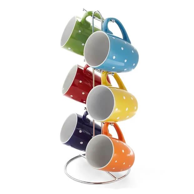 Set of colorful coffee mugs