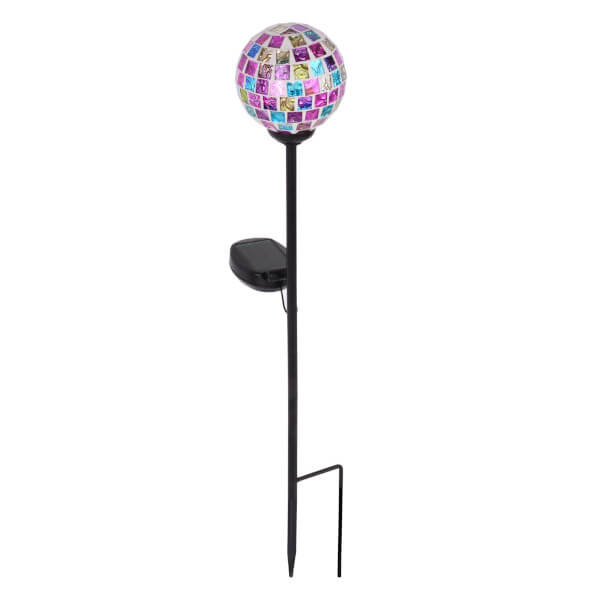 Mosaic solar stake light