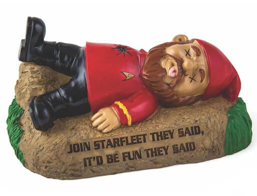 Star Trek redshirt gnome statue