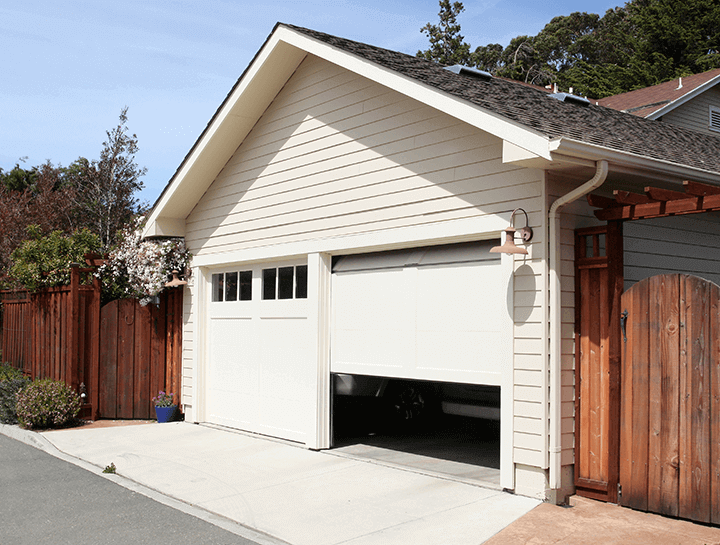 garage door opened