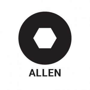 Allen screw head