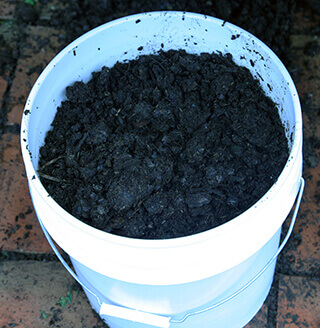 bucket of compost