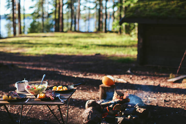 cooking area at camp