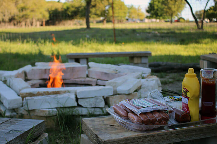 dry stacked firepit