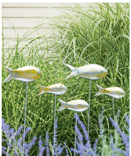 fish garden stakes