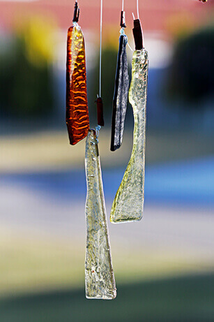 glass wind chimes