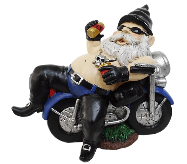 motorcycle rider gnome