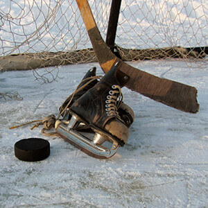 Old hockey gear