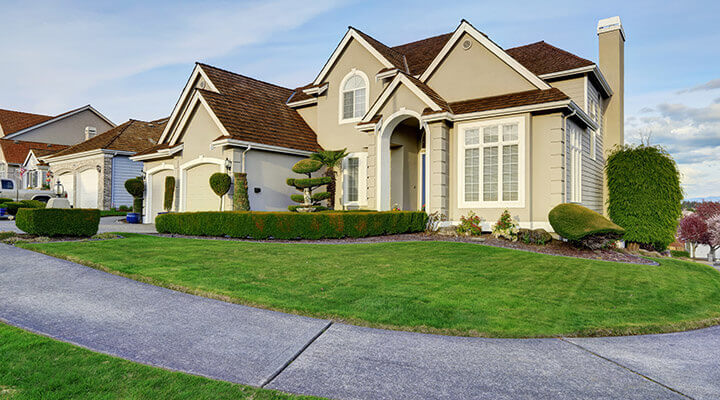 perfectly edged lawn