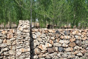 Large gabion wall