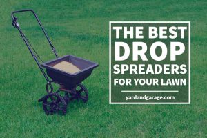Full drop spreader on lawn
