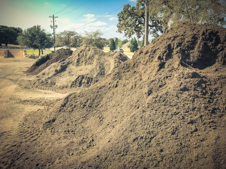 piles of soil