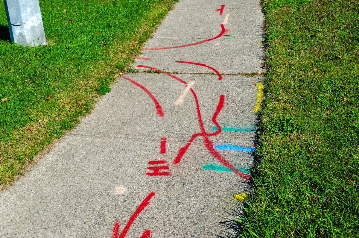 multiple buried lines markers paint